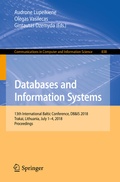 Cover: Databases and Information Systems - Springer