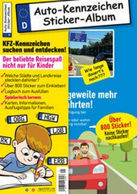 Abbildung von: Kinder-Reisespiel KFZ-Kennzeichen Sticker-Sammelalbum fürs Handgepäck, Mitmachbuch für die Ferien, Ratespaß unterwegs auf Reisen, Beschäftigung für Kinder bei langen Autofahrten - Nova MD
