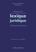 Cover: Petit lexique juridique - Helbing & Lichtenhahn