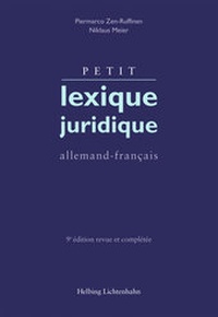 Enlarge image Cover: Petit lexique juridique - Helbing & Lichtenhahn
