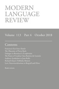 Cover: Modern Language Review (113 - Modern Humanities Research Association