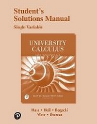 Enlarge image Cover: Student Solutions Manual for University Calculus - Pearson