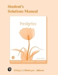 Cover: Student's Solutions Manual for Prealgebra - Pearson