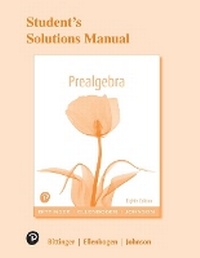 Enlarge image Cover: Student's Solutions Manual for Prealgebra - Pearson
