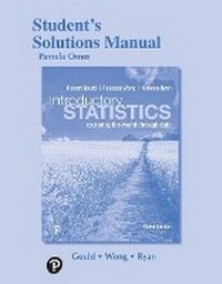Enlarge image Cover: Student Solutions Manual for Introductory Statistics - Pearson