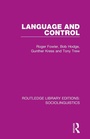 Cover: Language and Control - Routledge