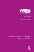 Cover: Verbal Deficit - Routledge