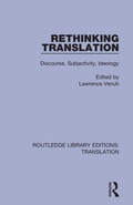 Cover: Rethinking Translation - Routledge