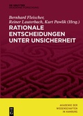Cover: Rationale Entscheidungen unter Unsicherheit - De Gruyter