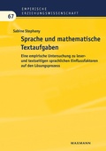 Cover: Sprache und mathematische Textaufgaben - Waxmann Verlag GmbH