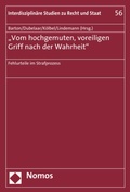 Cover: 'Vom hochgemuten, voreiligen Griff nach der Wahrheit' - Nomos