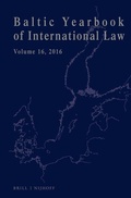 Cover: Baltic Yearbook of International Law, Volume 16 (2016) - Martinus Nijhoff