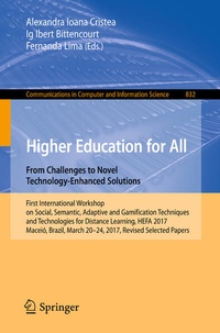 Enlarge image Cover: Higher Education for All. From Challenges to Novel Technology-Enhanced Solutions - Springer