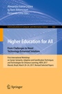 Cover: Higher Education for All. From Challenges to Novel Technology-Enhanced Solutions - Springer