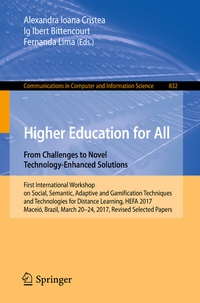 Enlarge image Cover: Higher Education for All. From Challenges to Novel Technology-Enhanced Solutions - Springer