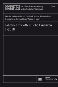 Abbildung von: Jahrbuch für öffentliche Finanzen (2018) 1 - Berliner Wissenschafts-Verlag