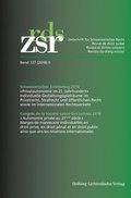 Cover: ZSR Band 137 (2018) II - Schweizerischer Juristentag 2018 - Helbing & Lichtenhahn