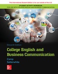 Cover: ISE Student Activity Workbook for use with College English and Business Communication - McGraw-Hill Education