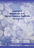 Cover: Journal of Metastable and Nanocrystalline Materials: e-volume 2002 - Trans Tech Publications Ltd