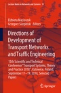 Cover: Directions of Development of Transport Networks and Traffic Engineering - Springer