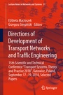 Cover: Directions of Development of Transport Networks and Traffic Engineering - Springer