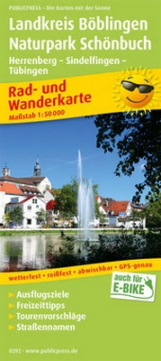 Abbildung von: Landkreis Böblingen - Naturpark Schönbuch, Herrenberg - Sindelfingen - Tübingen - Freytag-Berndt und ARTARIA