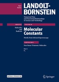 Cover: Molecular Constants Mostly from Infrared Spectroscopy - Springer