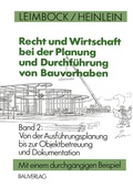 Cover: Recht und Wirtschaft bei der Planung und Durchf&uuml;hrung von Bauvorhaben - Vieweg+Teubner Verlag