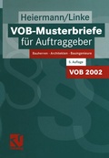 Cover: VOB-Musterbriefe f&uuml;r Auftraggeber - Vieweg+Teubner Verlag