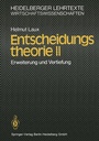 Cover: Entscheidungstheorie II - Springer