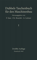 Cover: Heinrich] Dubbels Taschenbuch f&uuml;r den Maschinenbau - Springer