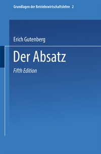 Enlarge image Cover: Der Absatz - Springer
