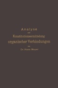 Cover: Analyse und Konstitutionsermittelung organischer Verbindungen - Springer