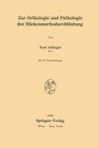 Cover: Zur Orthologie und Pathologie der Rückenmarksdurchblutung - Springer
