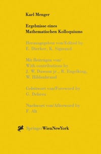 Abbildung von: Karl Menger, Ergebnisse eines Mathematischen Kolloquiums - Springer