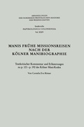 Cover: Manis Fr&uuml;he Missionsreisen nach der K&ouml;lner Manibiographie - VS Verlag f&uuml;r Sozialwissenschaften