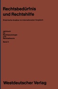 Cover: Rechtsbed&uuml;rfnis und Rechtshilfe - VS Verlag f&uuml;r Sozialwissenschaften