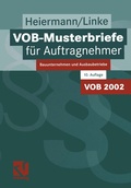 Cover: VOB-Musterbriefe f&uuml;r Auftragnehmer - Vieweg+Teubner Verlag