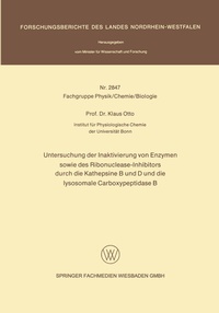 Enlarge image Cover: Untersuchung der Inaktivierung von Enzymen sowie des Ribonuclease-Inhibitors durch die Kathepsine B und D und die lysosomale Carboxypeptidase B - VS Verlag für Sozialwissenschaften