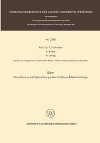 Abbildung von: Über Dimethoxy-methylendioxy-phenanthren-Abkömmlinge - VS Verlag für Sozialwissenschaften