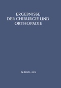 Cover: Ergebnisse der Chirurgie und Orthop&auml;die - Springer