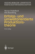 Cover: Erfolgs- und umweltorientierte Produktionstheorie - Springer