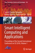 Cover: Smart Intelligent Computing and Applications - Springer