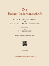 Abbildung von: Die Haager Liederhandschrift - Springer