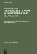 Cover: &sect;&sect; 179-410. Einf&uuml;hrungsgesetz. Sachverzeichnis - De Gruyter
