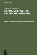 Cover: Schriften aus der Zeit von 1801-1803 - De Gruyter