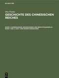 Bild: Anmerkungen, Ergänzungen und Berichtigungen zu Band I und II. Sach- und Namen-Verzeichnis - De Gruyter