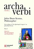 Cover: John Duns Scotus, Philosopher - Aschendorff