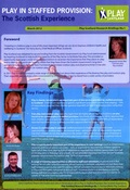 Cover: Play in Staff Provision: the Scottish Experience - Play Scotland