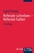 Cover: Referate schreiben - Referate halten - UTB